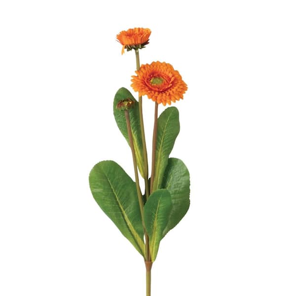 SULLIVANS 17 in. Orange Indoor Artificial Rose Flower Spray