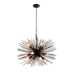 12-Light Black Sputnik Chandelier