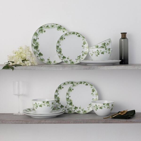 Noritake Noritake Ivy Whisper Porcelain (Green) 12-Piece