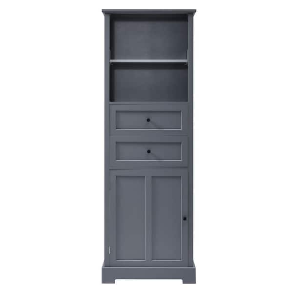 cadeninc 22.24 in. W x 11.81 in. D x 66.14 in. H Bathroom Storage ...