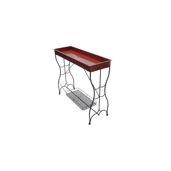 RCS Gifts metal Red Table Plant Stand