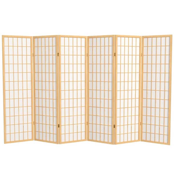5 ft. Natural 6-Panel Room Divider