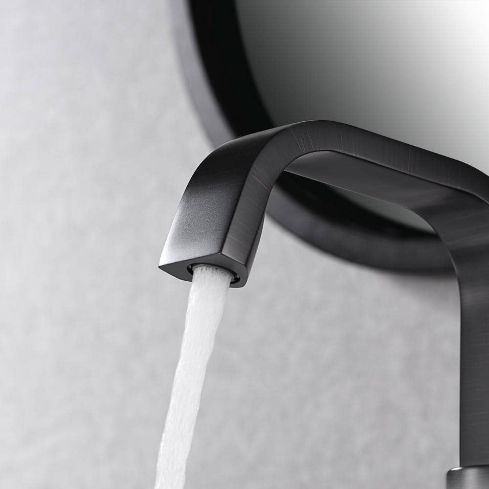 Oil Rubbed Bronze Single Hole Bathroom Faucet with Drain Assembly