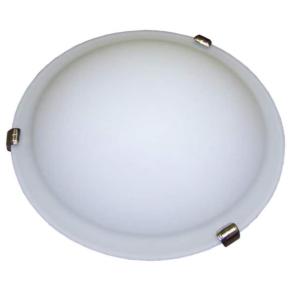 Cambridge 2-Light Satin Nickel Flushmount