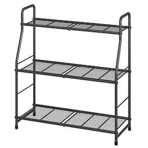 29.7 in. H Iron Plant Stand Plant Shelf for Indoor Outdoor 3-Tier