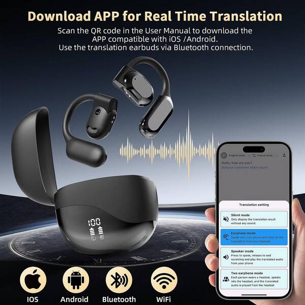 TRANSLATOR EARBUDS 144 Languages Real Time Online/OffLine Translation