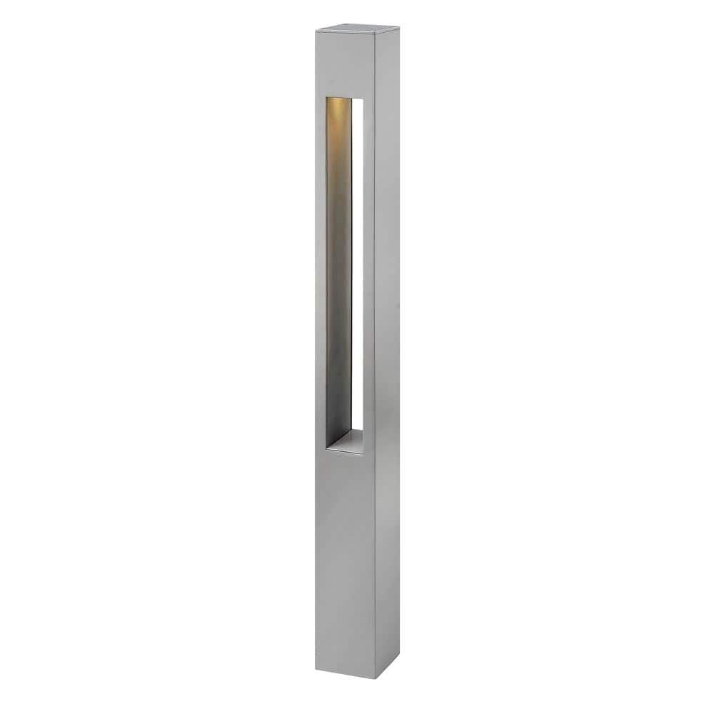 Titanium LED Outdoor Path Light with Etched Glass Lens
