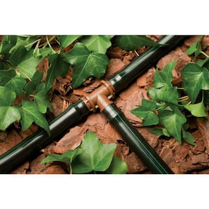 1/2 in. Barbed Tees for Drip Tubing, Brown (4-Pack)