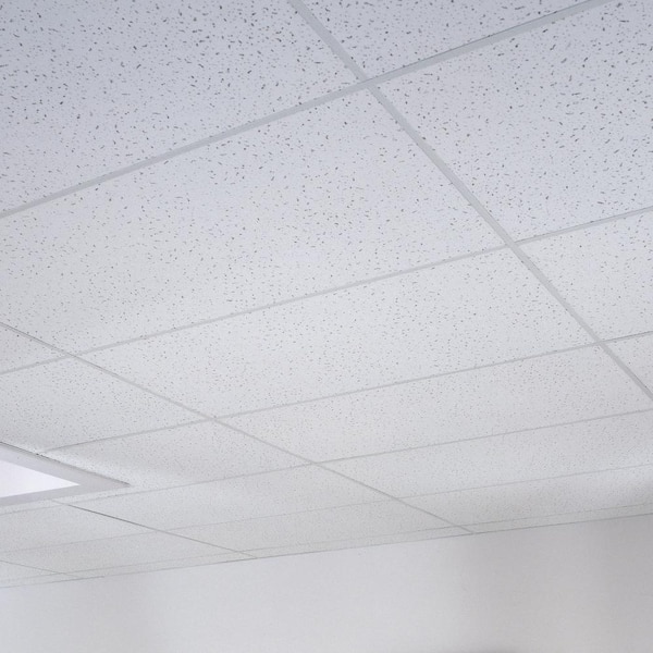 2 ft. x 4 ft. Radar White Square Edge Lay-In Ceiling Tile, case of 4 (32 sq. ft.)