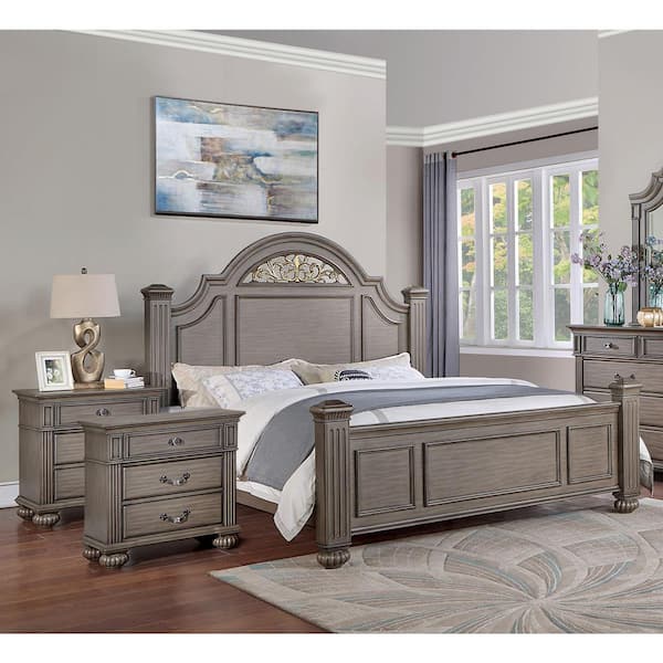 Stablewatch 3-Piece Gray Wood Queen Bedroom Set