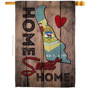 2.5 ft. x 4 ft. Polyester State Delaware Sweet Home States 2-Sided House Flag Regional Decorative Vertical Flags