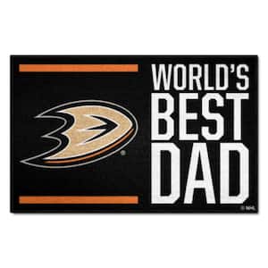 Anaheim Ducks World's Best Dad Black 1.5 ft. x 2.5 ft. Starter Area Rug