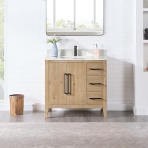 Laurel 35.2 in. W x 21.6 in. D x 33.1 in. H Bath Vanity Cabinet without Top in Weathered Fir