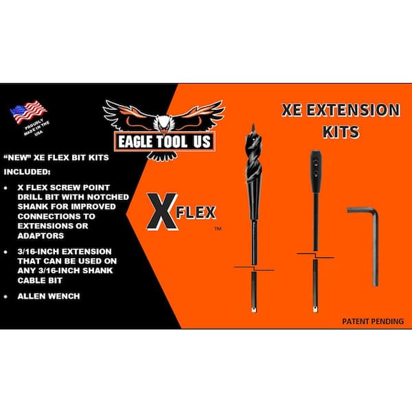 Eagle Tool US X FLEX Screw Point 9/16 in. x 54 in. Bit, 3/4 in. x