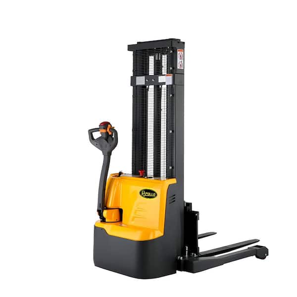 APOLLOLIFT 98 in. 2,200 lbs. Capacity Full Electric Stacker with Adjustable Forks Legs Material Handling Walkie Pallet Stacker