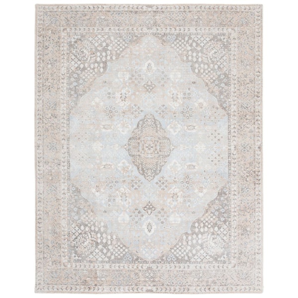Restoration Vintage 9 x 12 Beige/Sand Medallion Area Rug