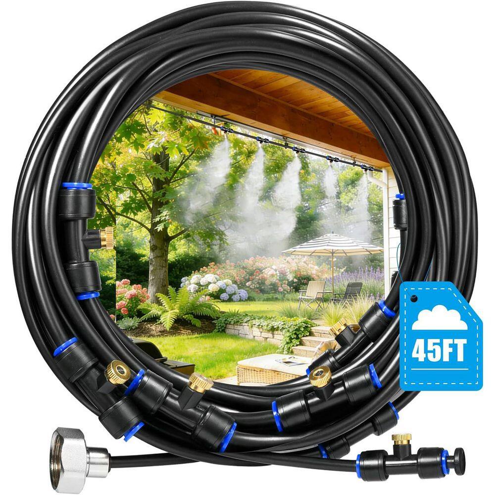 45FT Patio Misting Cooling System Kit with 8 Brass Mist Nozzles and Quick-Connect Adapter for Outdoor DIY Installation price history on PriceWatchPro