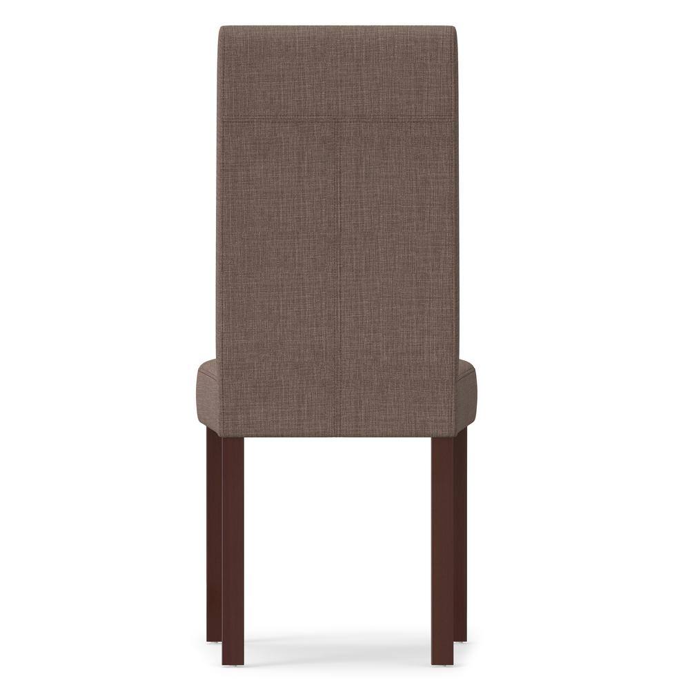 Elegant Light Mocha Faux Leather Parsons Side Chair