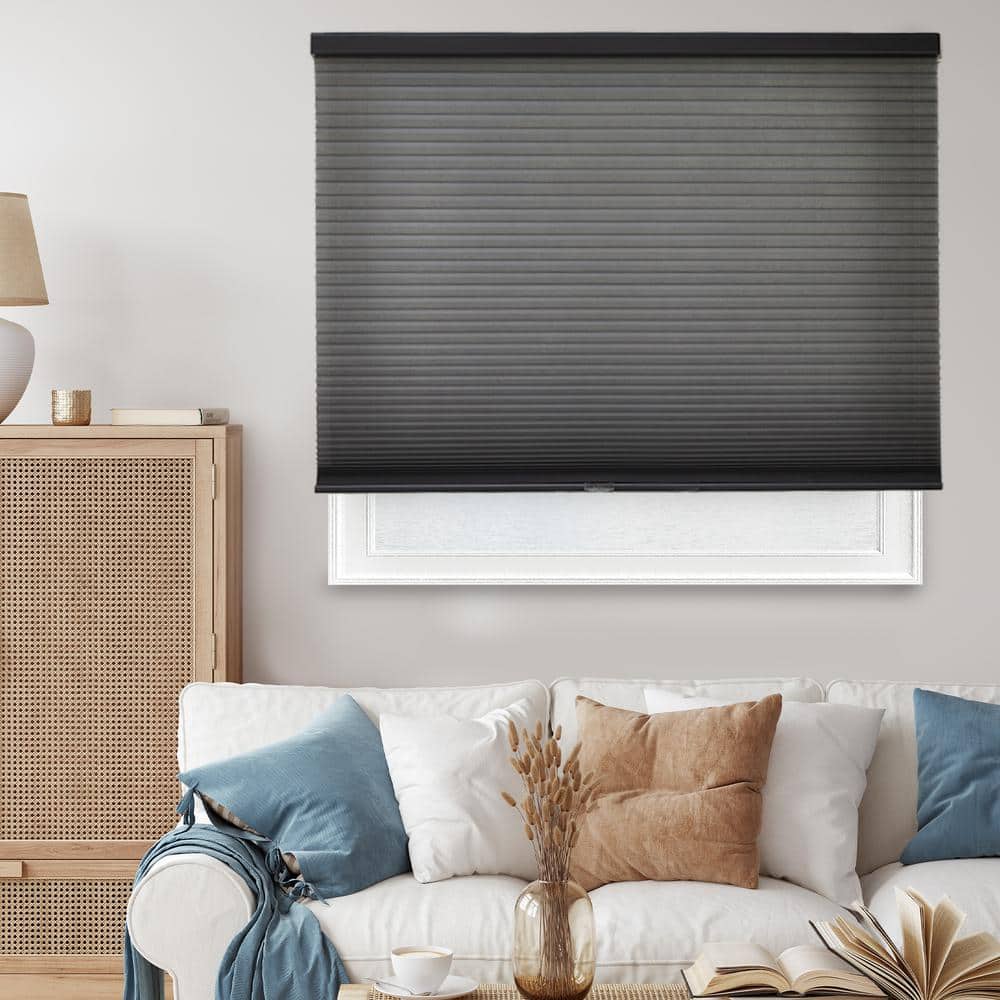 Cut-to-Size Morning Fog Privacy Light Filtering Cordless Polyester Cellular Shades 61.25 in. W x 64 in. L price history on PriceWatchPro