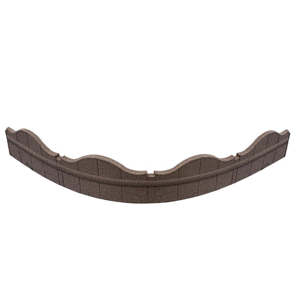 6 in. H x 48 in. L x 1 in. W Carolina Fence Recycled Rubber Ultra Curve Garden Border and Edging in Brown, 2-Pack