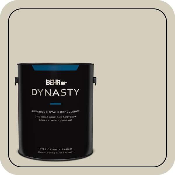 BEHR DYNASTY 1 gal. #780C-3 Ocean Pearl Satin Enamel Interior Stain-Blocking Paint and Primer