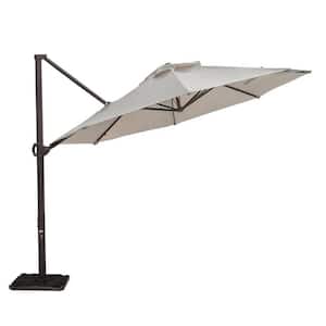 11 ft. Cantilever Push Tilt Patio Umbrella in Beige