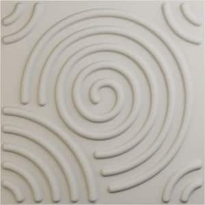 19-5/8-in W x 19-5/8-in H Spiral EnduraWall Decorative 3D Wall Panel Satin Blossom White