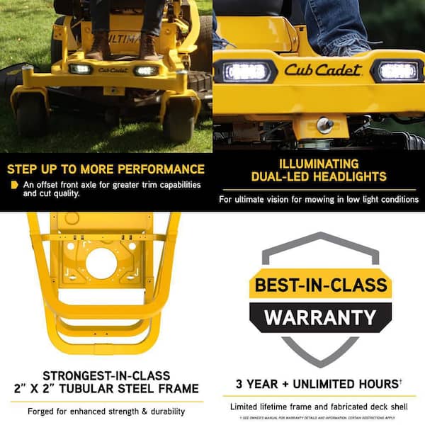 Cub Cadet - Ultima ZT1 50 in. Fabricated Deck 23HP V-Twin Kawasaki FR Series Engine Dual Hydro Drive Gas Zero Turn Riding Lawn Mower