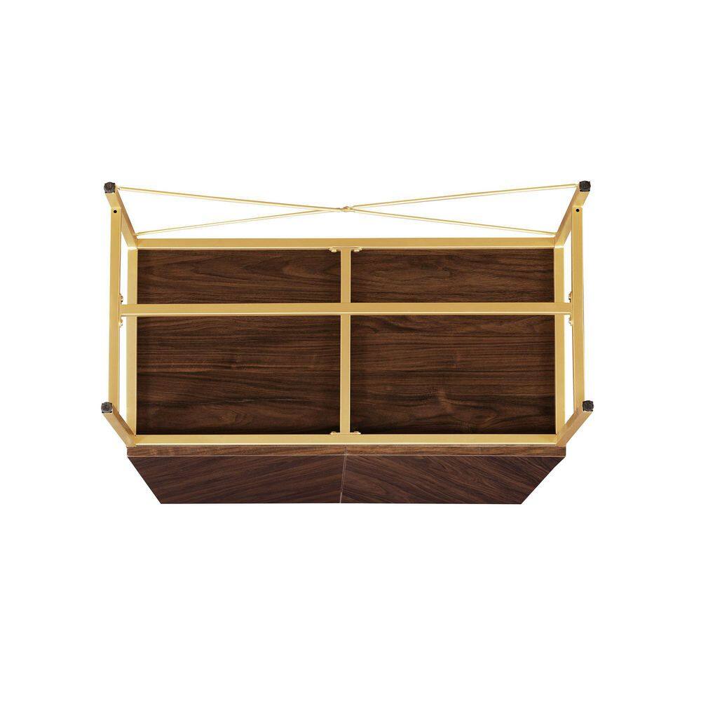 Dark Walnut Tall Accent Cabinet with Adjustable Shelving