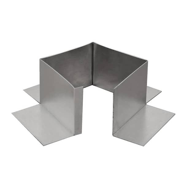 Active Ventilation 4 in. x 4 in. x 3 in. Tall Aluminum Open Pitch Pan Flashing with Open Bottom