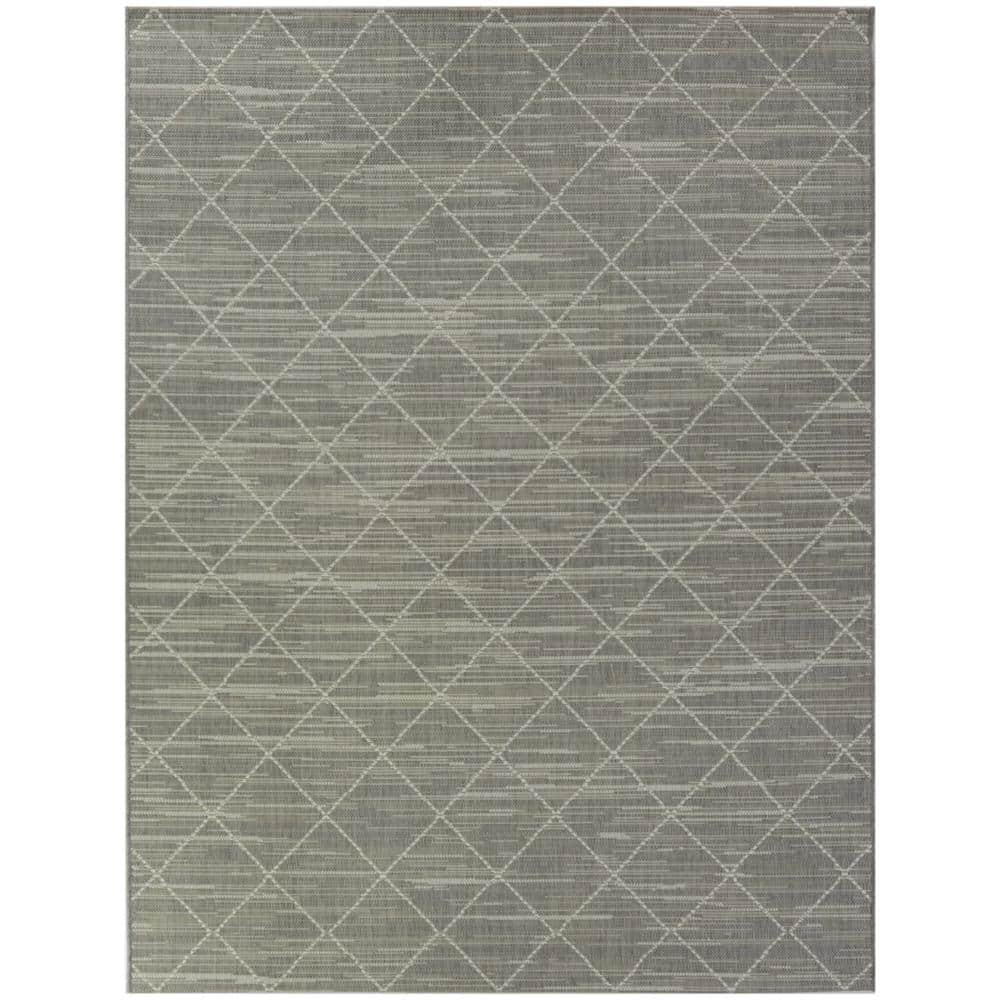 Gray 8 x 10 Trellis Indoor/Outdoor Area Rug price history on PriceWatchPro