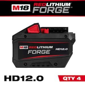 M18 18V Lithium-Ion REDLITHIUM FORGE HD 12.0 Ah Battery Pack (4-Pack)