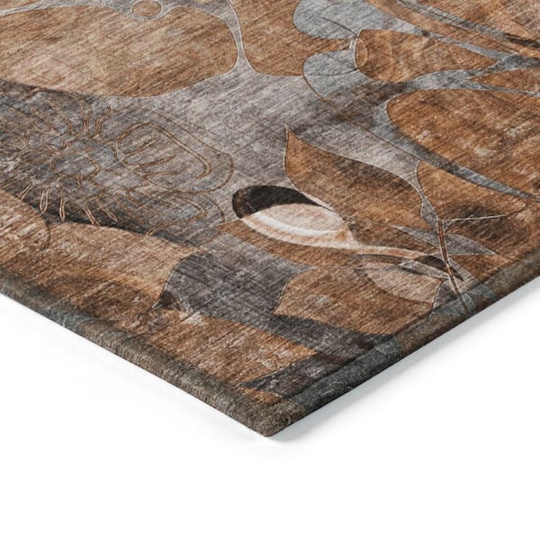 Chantille ACN558 Paprika 5 ft. x 7 ft. 6 in. Machine Washable Indoor/Outdoor Geometric Area Rug