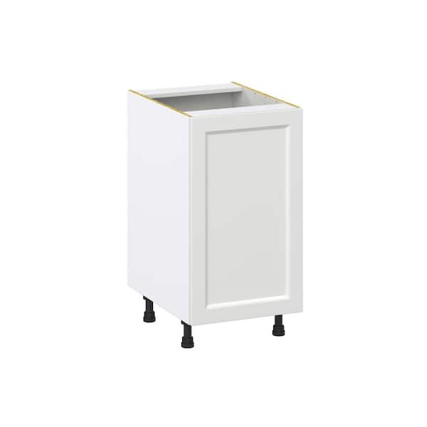 Laramie 18 in. W x 24 in. D x 34.5 in. H Assembled Full Height Door Base Kitchen Cabinet in Painted Bright White