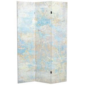 Printed Canvas 71 in. Celestia 3-Panel Room Divider