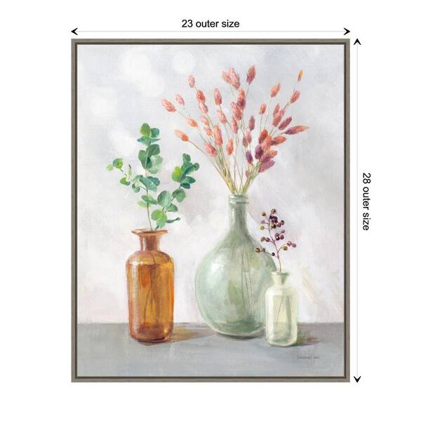 Natural Riches II Clear Vase by Danhui Nai Canvas Wall Art Print Framed by Amanti Art in Grey | 23 x 28-in | Michaels