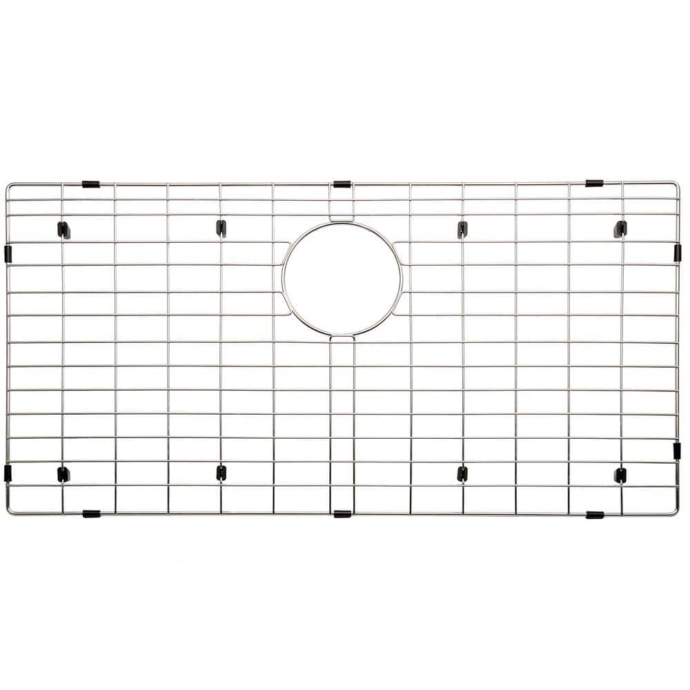 29.29-Inch x 15.39-Inch Stainless Steel Sink Grid with Rear Drain