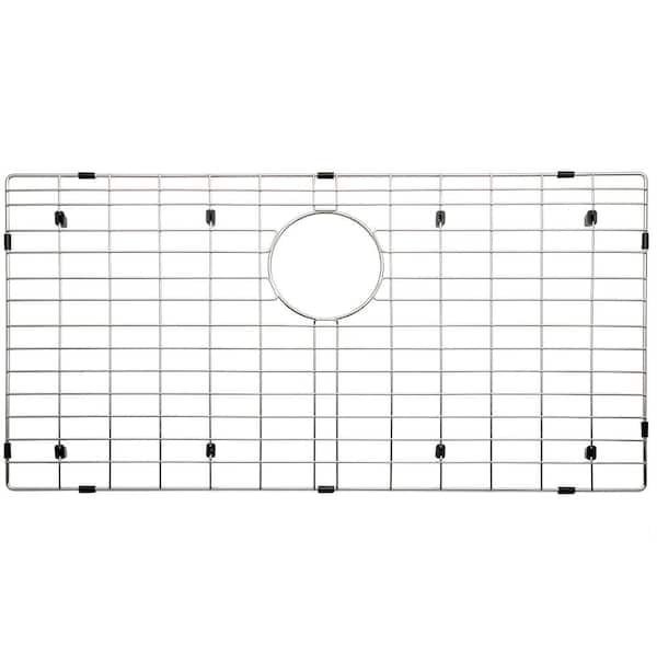 SERENE VALLEY 29.29 in. x 15.39 in. Rear Drain Stainless Steel Sink Grid
