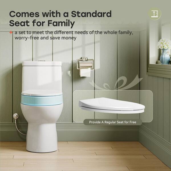 HOROW WaterSence (1-Piece) 0.8/1.28 GPF Dual Flush Elongated