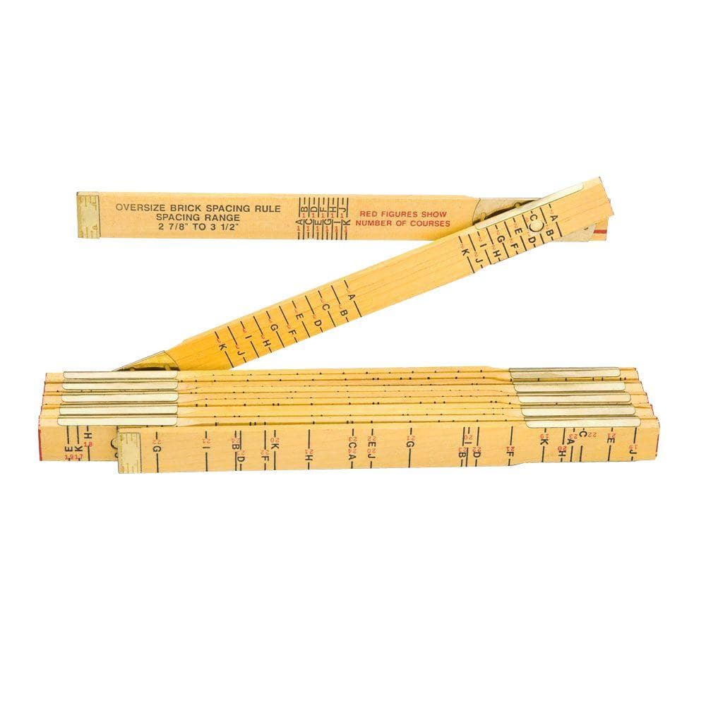 Crescent Lufkin 6 ft. x 5/8 in. Brick Mason Wood Ruler T656N