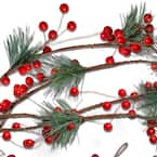 ORNATIVITY 6 Ft. Pine And Berries Garland-Unlit Artificial Christmas ...