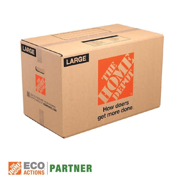 The Home Depot 27 in. L x 15 in. W x 16 in. D Large Moving Box with Handles