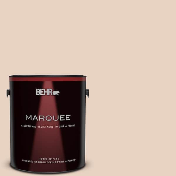 BEHR MARQUEE 1 gal. #S200-1 Conch Shell Flat Exterior Paint & Primer