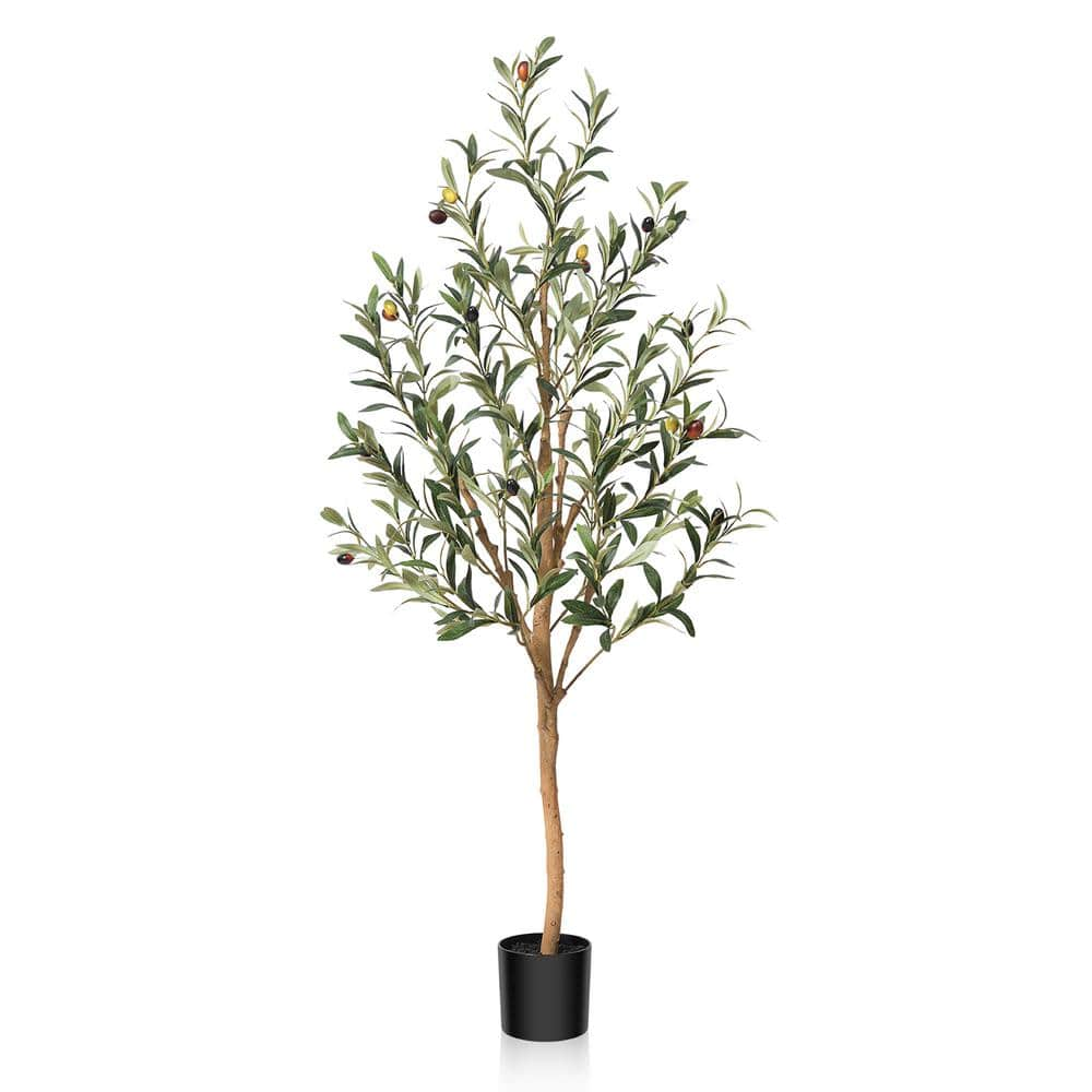 DR.Planzen 4 ft. Artificial Olive Tree, Lifelike Fruits and Natural ...