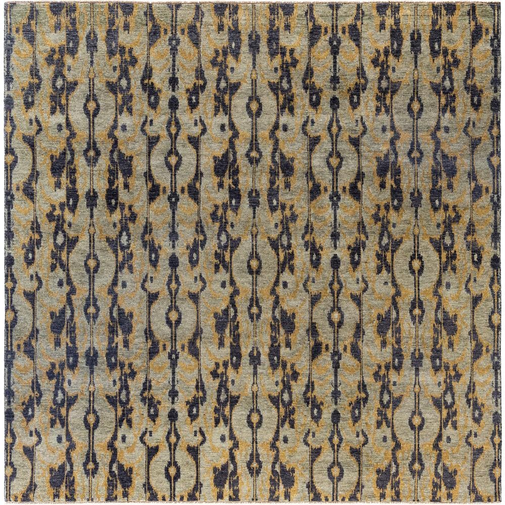 Ikat Black 8 X 10 Hand-Knotted Wool Indoor Area Rug price history on PriceWatchPro