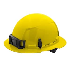 BOLT Yellow Type 1 Class E Full Brim Non-Vented Hard Hat with 4 Point Ratcheting Suspension