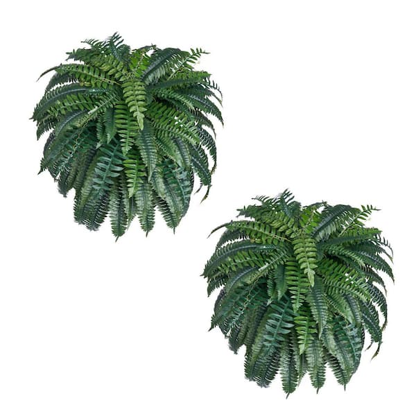 9.84 in. Artificial Ferns, Natural Spread Diameter 43-47 in. Hanging Artificial Boston Ferns, Fake Plant Wall Decor