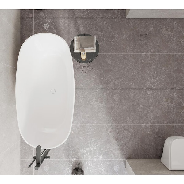 Ambience Terrazzo Gray 24in.x 24in.x 10mm Porcelain Floor and Wall Tile - Case (3 PCS/12 Sq. Ft.)