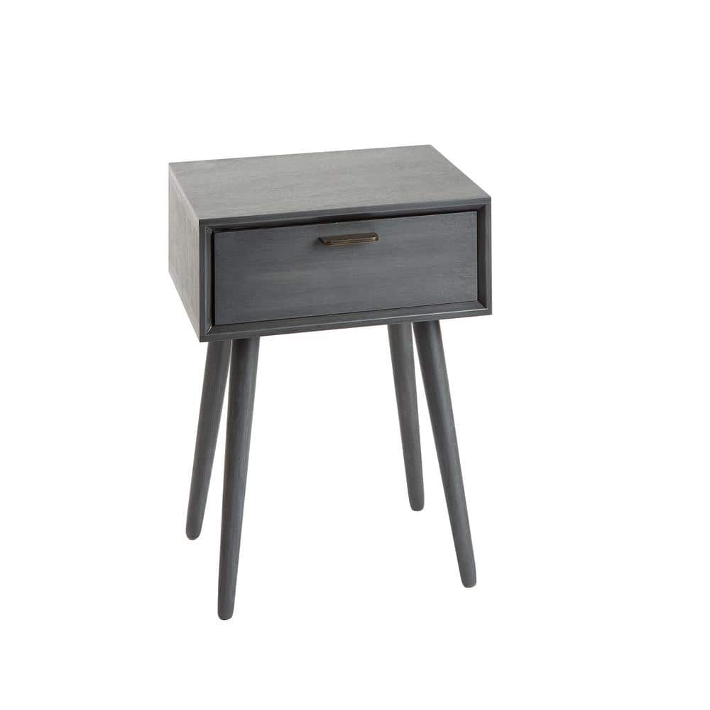 Silverwood Furniture Reimagined Olsen Gunmetal Gray Mid Century 1Drawer Accent Table CPFT1530A