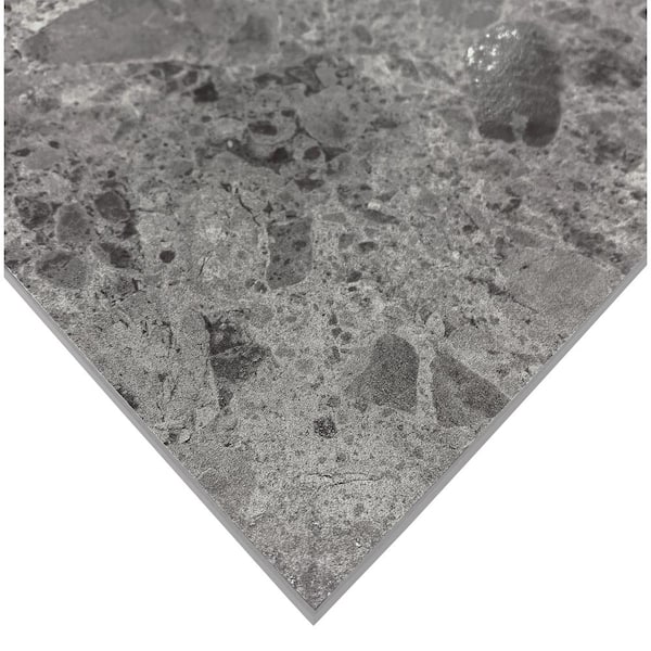 Giorbello Ambience Terrazzo Deep Gray 24 in.x 24 in.x 10mm